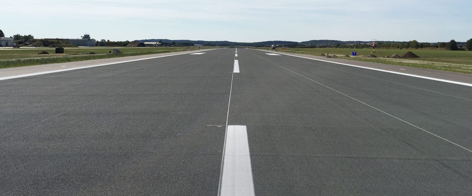 A trajectory after the repair without damage to the asphalt